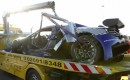 Wreckage of a Gemballa Racing McLaren MP4-12C GT3