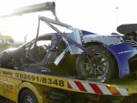 Wreckage of a Gemballa Racing McLaren MP4-12C GT3
