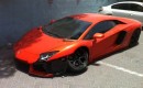 Wreckage of a Lamborghini Aventador LP 700-4 that crashed in Dubai