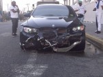 Wreckage of BMW M3 driven by Usain Bolt - Image courtesy Go-Jamaica