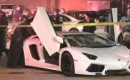 Wreckage of Lamborghini Aventador LP 700-4 that crashed in Houston