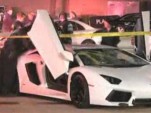 Wreckage of Lamborghini Aventador LP 700-4 that crashed in Houston