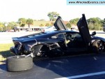 Wrecked Lamborghini Aventador LP 700-4, image via TrafficTicketForum and WreckedExotics