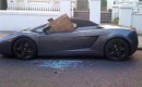 Wrecked Lamborghini Gallardo Spyder on the streets of London
