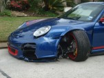 Wrecked Porsche 911 GT3 RS in Texas