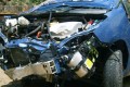 Wrecked Toyota Prius owned by Elizabeth James, photo by Ted James, from Houston Press