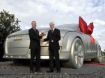 Audi TT sculpture, marking the company's 100th anniversary