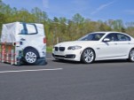 BMW 5-Series brakes for target in IIHS test