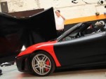 Creative FX team wrapping a Ferrari F430 Spider