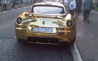 Today's Heinous Car Pic: Goldfinger Ferrari 599