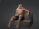 ‘Graham’ - Sculpture that represents a human evolved to survive car crashes
