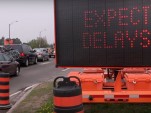 Highway sign: 'Expect delays'