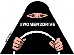 Illustration for the #Women2Drive campaign in Saudi Arabia