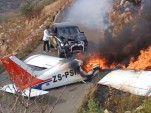 Small plane hits Ford Ranger near Johannesburg, South Africa, and all survive