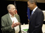 T. Boone Pickens with President Barack Obama