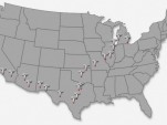 Tesla Roadster road-trip map from Los Angeles to Detroit, Dec 2009-Jan 2010