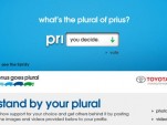 The plural of Prius Facebook campaign from Toyota